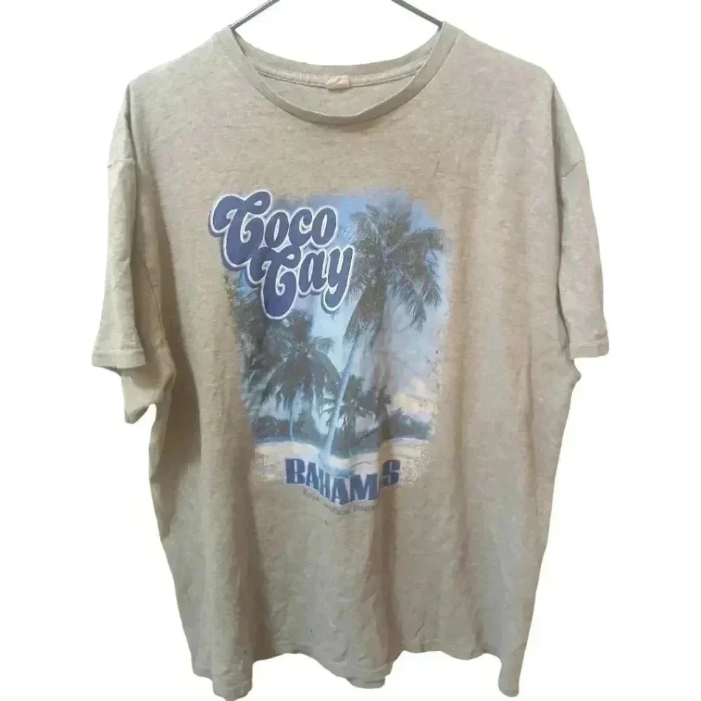 Vintage '90 Gray Single Stitch Calypso Bahamas Unisex XL Tee Shirt